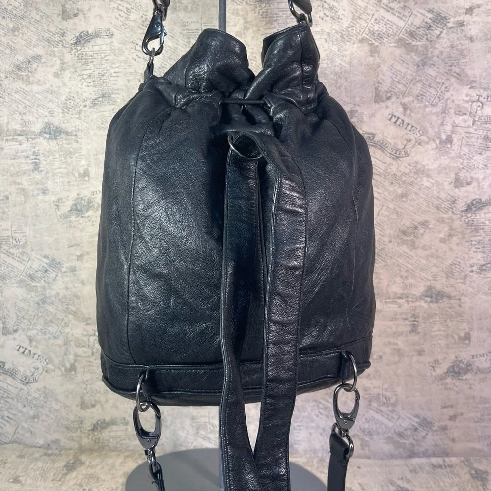 Khirma Eliazov Sinclair Exotic Stingray & Python Leather Convertible Backpack